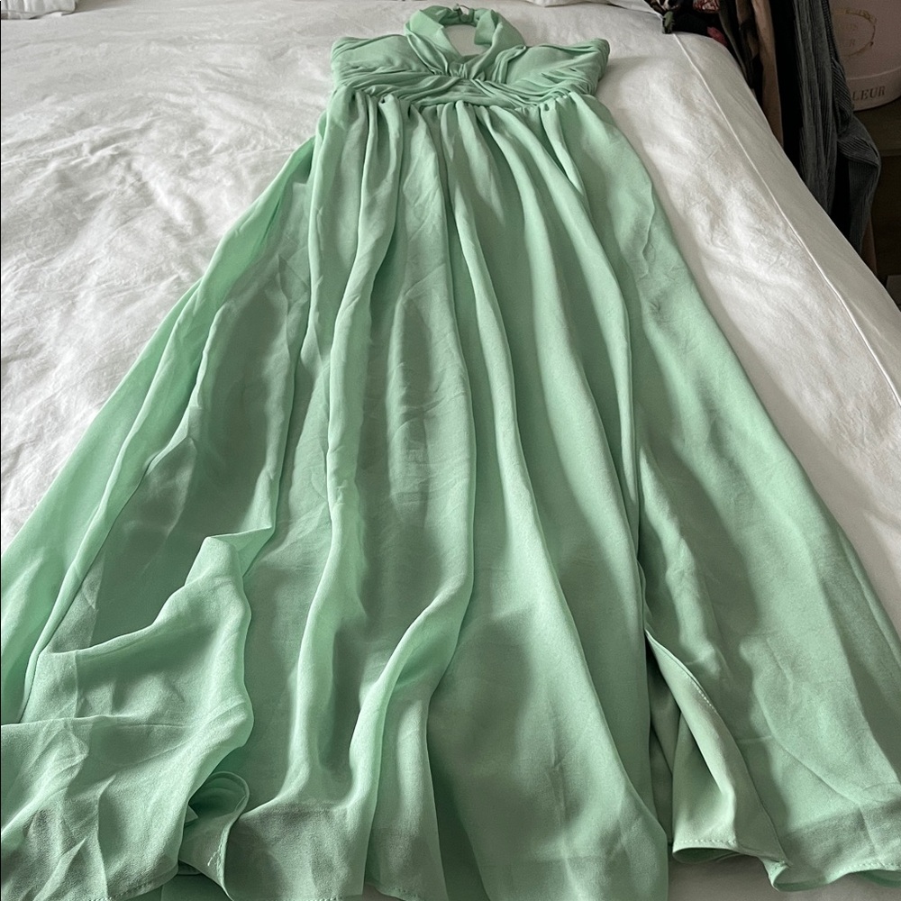 MAJORELLE Mint Green Maxi Dress